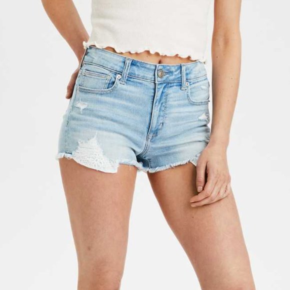 American Eagle Outfitters Pants - New with Tags AE Ne(x)t Level High-Waisted Denim Short Short